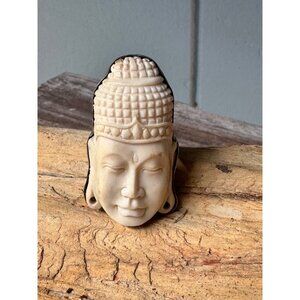 Handcrafted Buddha Head Ring With Sterling Silver Band Size 8